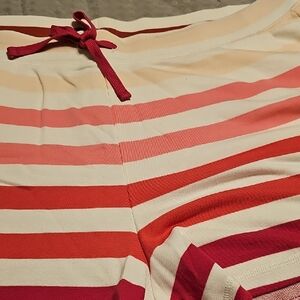 Old Navy Red and Cream Striped Garment